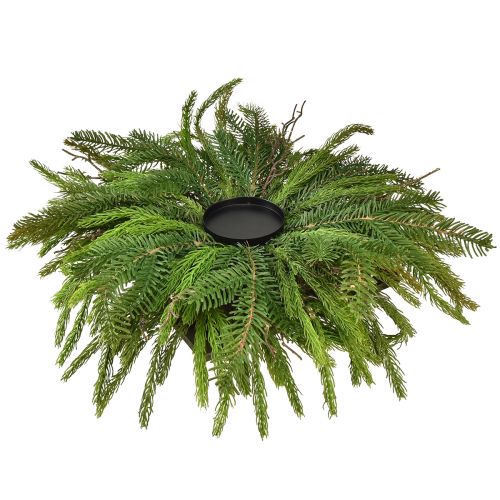 Floristik24 Candle holder with artificial fir green for pillar candle Ø50cm