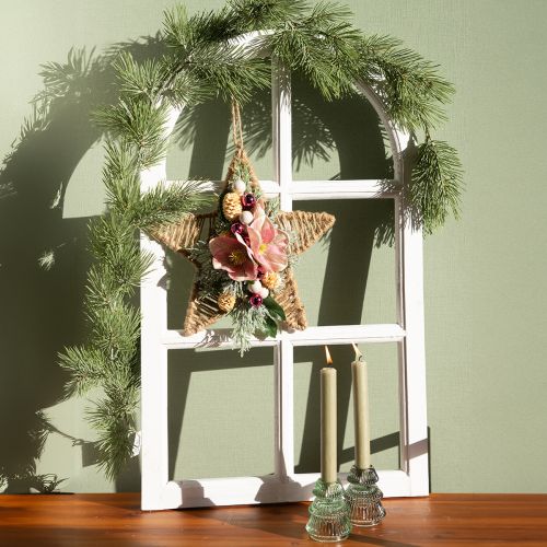 Floristik24 Candle Holder Christmas Tree Glass Candle Holder Green Ø6cm H8cm 2pcs