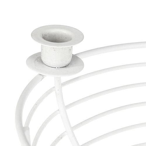 Product Candle holder in white decorative bowl made of metal Ø14cm H7cm