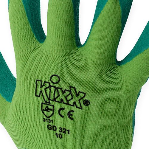 Product Kixx Nylon Gardening Gloves Size 10 Green