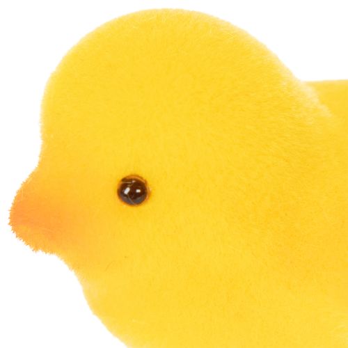 Product Small Easter chicks, yellow and orange flocked, 4.5cm tall, 18 pieces