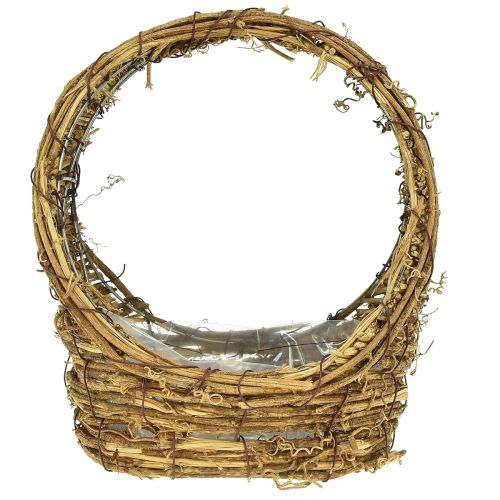 Product Basket for planting with handle vine L18/22cm set of 2