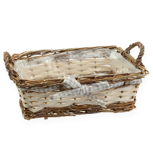 Floristik24 Square wicker basket, set of 3