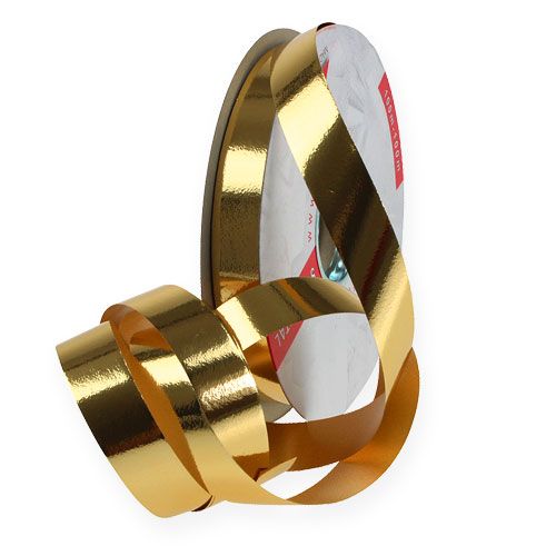 Floristik24 Curled ribbon shiny 19mm 100m gold