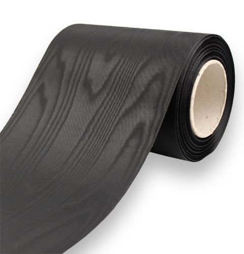 Product Black wreath ribbon 125mm 25m - Elegant mourning ribbon for floristry and decoration, acetate ribbon