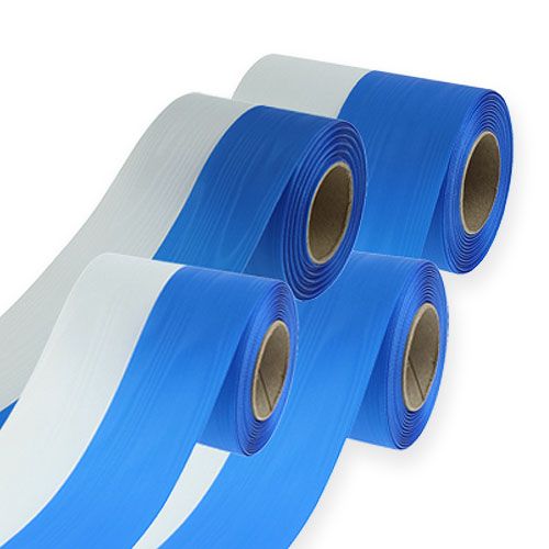 Product Wreath ribbons moiré blue-white