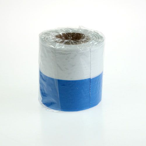 Floristik24 Wreath ribbons moiré blue-white 75 mm