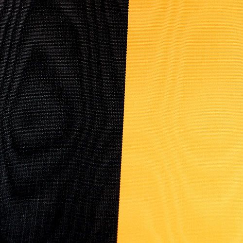 Floristik24 Wreath Ribbons Moiré Yellow-Black 100 mm