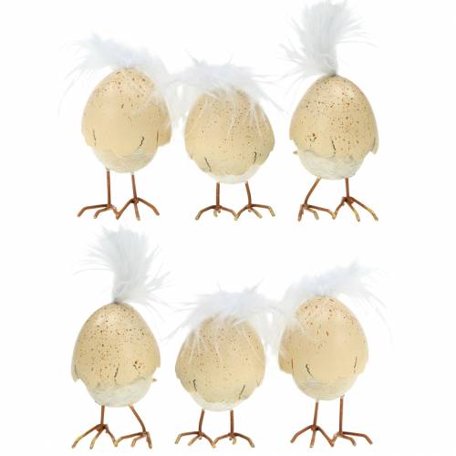 Product Chick in the eggshell white, cream 6cm 6pcs