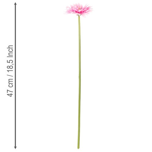 Artificial Gerbera Garden Flowers, Pink, 47cm, 6 Pieces | Floristik24.ie