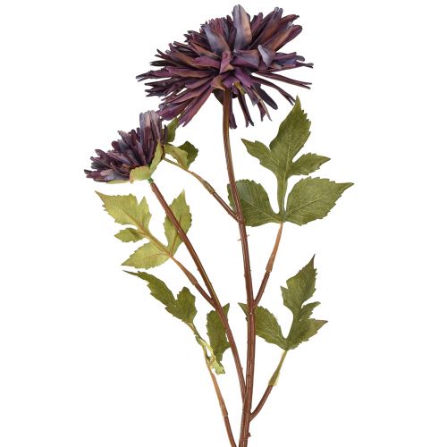 Product Artificial Chrysanthemum 2 Flowers Violet Ø5/11cm L70cm