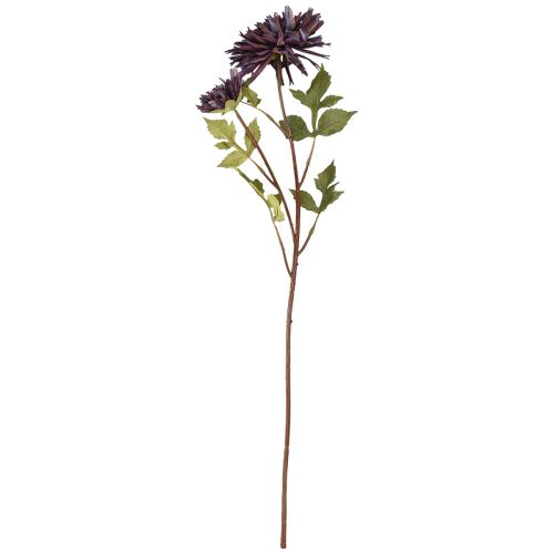 Product Artificial Chrysanthemum 2 Flowers Violet Ø5/11cm L70cm