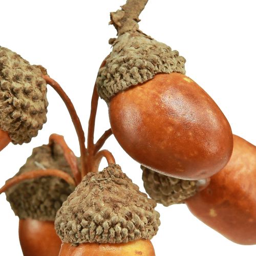 Product Artificial acorns on wire decoration for autumn wreath 3cm 6 pcs
