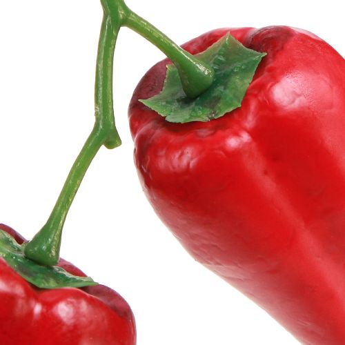Product Artificial Red Pepper on Branch Vegetable Decoration L8cm