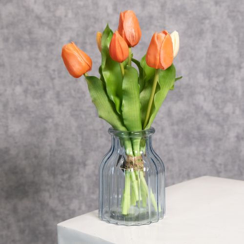 Product Artificial tulips for spring decoration, living room and kitchen, with lifelike appearance, 30cm, 7 pieces