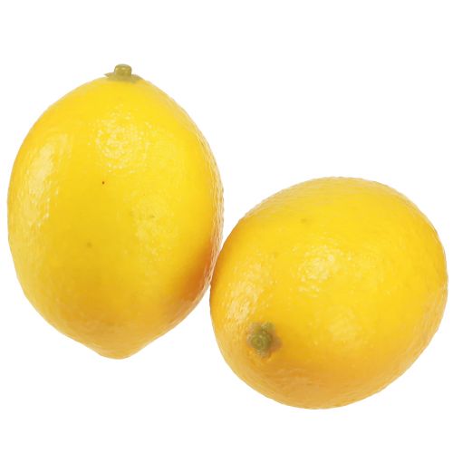 Product Decorative Artificial Lemon Set, Yellow 4.5cm x 6.5cm - 12 Pack, Deceptively Realistic Artificial Fruits for Table Decoration and Crafts