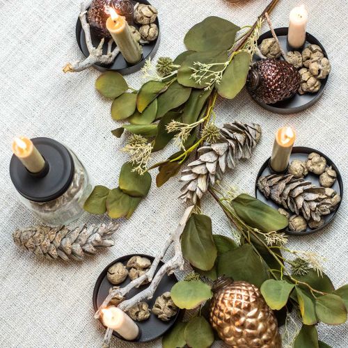 Floristik24 Artificial eucalyptus garland with thistles autumn decoration 150cm