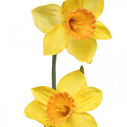 Floristik24 Artificial Daffodils Silk Flowers Yellow 2 flowers 61cm