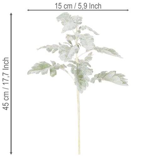 Artificial Senecio branch (ragwort), intricately crafted, 45cm, 3 pieces | Floristik24.ie
