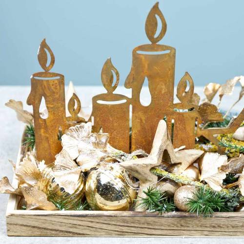 Floristik24 Artificial Ginkgo branch gold 35cm 3pcs