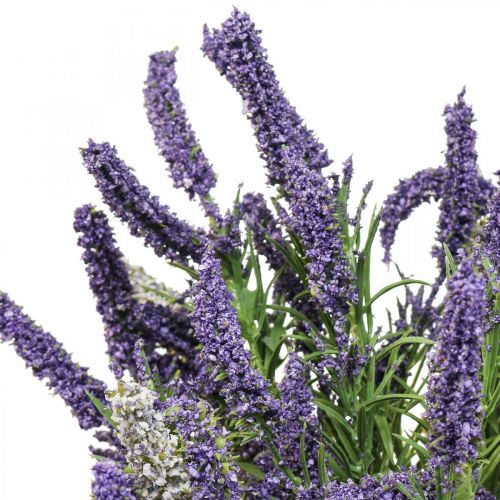 Artificial lavender decorative artificial plant purple white shrub 46cm