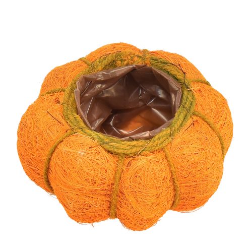 Product Pumpkin plant pot orange/yellow-green made of sisal Ø15cm H9cm
