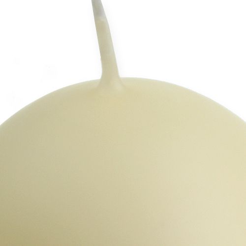 Product Cream-colored ball candles, 60mm, set of 16, Christmas candles, festive atmosphere, RAL quality mark