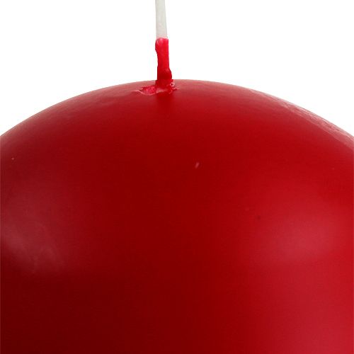 Product Ball candles 100mm red 6pcs