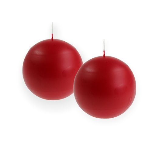 Floristik24 Ball candles 60mm red 16 pcs