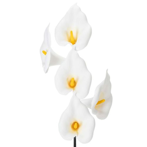 Artificial Calla Lily with yellow stamen, decorative blossoms, 35cm, 10 pieces