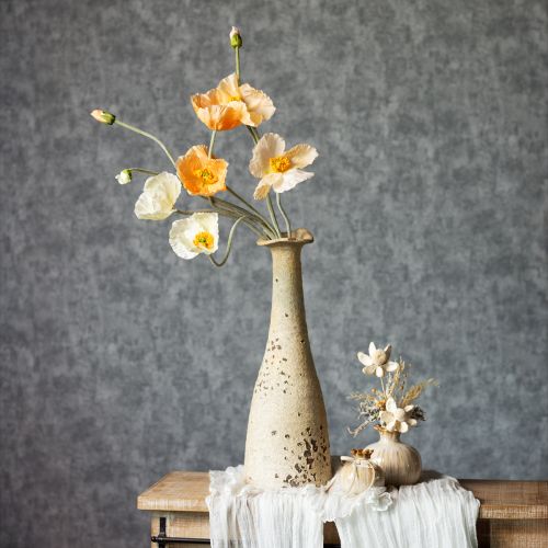 Product Artificial poppy flower for wedding decoration and design, 95cm, 3 pieces