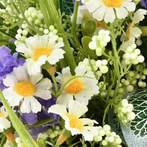 Product Artificial flower decorative bouquet, daisies and lilac, deceptively realistic, 40cm, table decoration, room decor