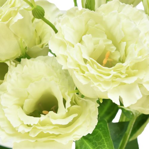Product Artificial Flowers Eustoma Lisianthus Yellow Green 52cm 5 Pcs