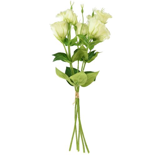 Product Artificial Flowers Eustoma Lisianthus Yellow Green 52cm 5 Pcs