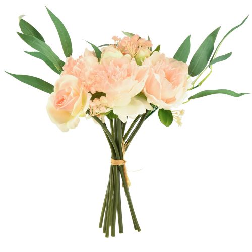 Product Artificial flower bouquet peonies roses eucalyptus decorative silk flowers 32cm