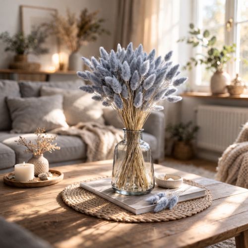 Product Dried Lagurus (Hare's Tail Grass) Grey for Dried Flower Bouquets 60cm 75g