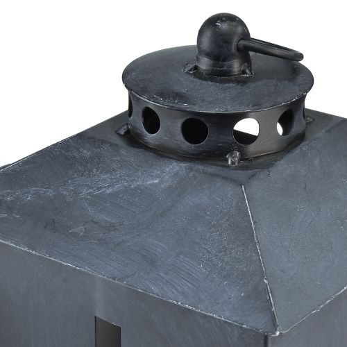 Product Lantern grave light cross window metal antique grey 13 x 27cm