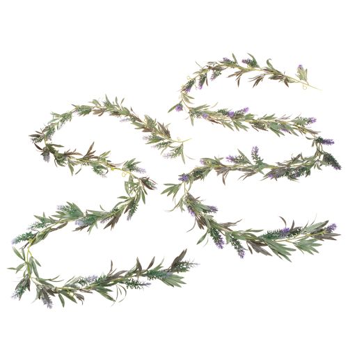 Floristik24 Lavender Flower Garland Artificial Purple Green 180cm 2pcs