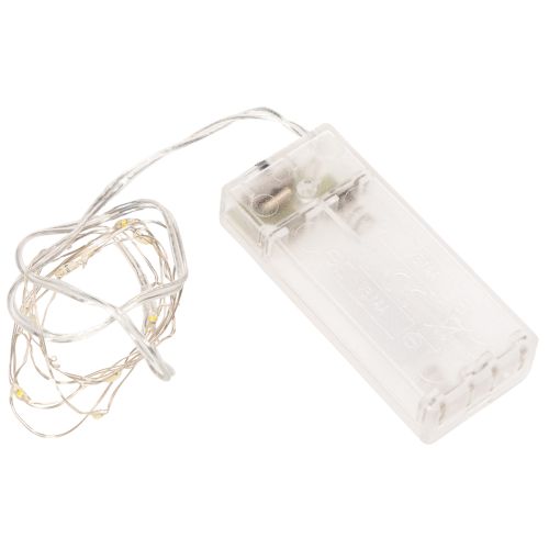 Battery-operated string lights for indoor use, warm white, 10 LEDs, 1m length, 6 pieces buy online | Floristik24.ie