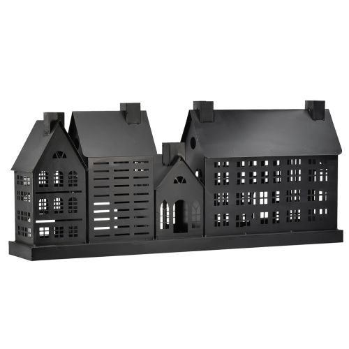 Floristik24 Anthracite metal light houses 80x15x35 cm – Elegant table decoration