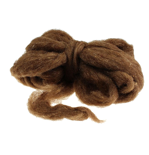 Wool roving 10m brown