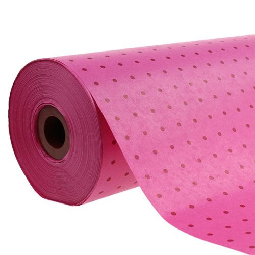 Floristik24 Cuff Paper 37.5cm 100m Dots Pink