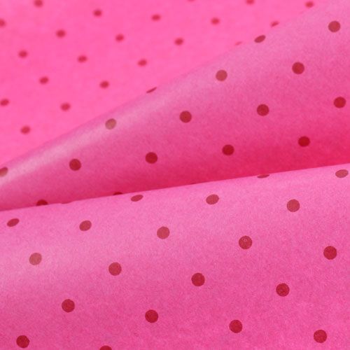 Floristik24 Cuff Paper 37.5cm 100m Dots Pink