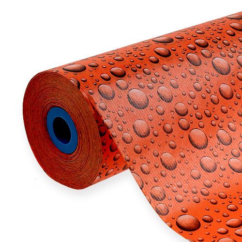 Floristik24 Cuff paper with pattern orange 25cm 100m