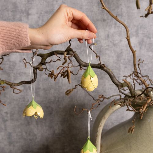 Product Metal hanging flower for romantic indoor and outdoor decoration, 6cm, 6 pieces