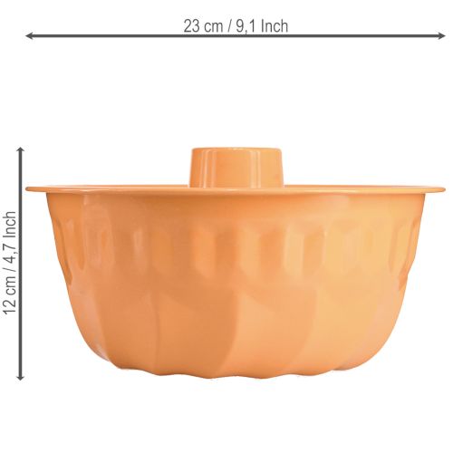 Product Metal decorative baking mold Bundt cake orange Ø23cm H12cm