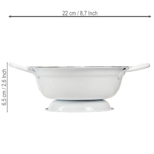 Product Metal decorative bowl, white and black, Ø16.5cm, H6.5cm, 4 pieces