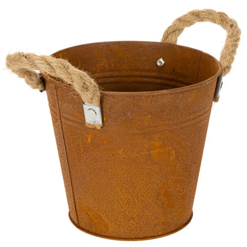 Metal pot with handles, herb pot, rust decoration Ø16.5cm H15cm buy online | Floristik24.ie