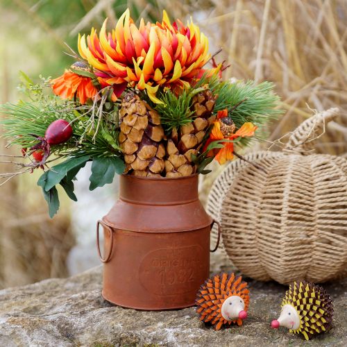 Floristik24 Milk jug decoration rust planter metal decoration Ø13cm H15,5cm