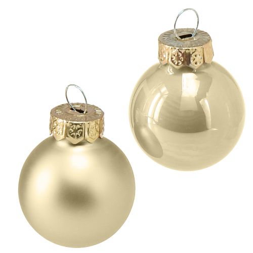 Floristik24 Mini Christmas tree balls glass pearl tree balls Ø2.5cm 22 pcs